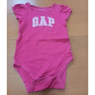 ベビーギャップ(babyGAP)のUSED☆babyGAP夏物ロンパースまとめ売り☆ピンク80cm(ロンパース)