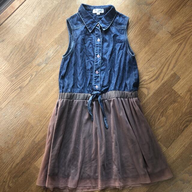 SOMETHING(サムシング)のワンピース　ノースリーブ　チュールスカート キッズ/ベビー/マタニティのキッズ服女の子用(90cm~)(ワンピース)の商品写真