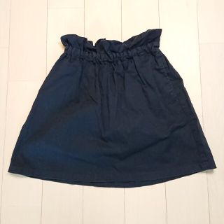 ユニクロ(UNIQLO)の女の子用スカート130cm　紺系色(スカート)