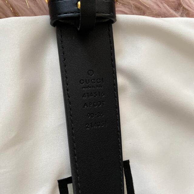 Gucci - GUCCI ベルト GGマーモント シャイニーバックルレザーベルトの