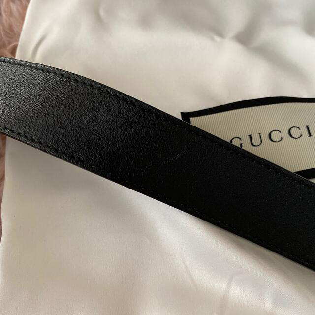 Gucci(グッチ)のGUCCI ベルト GGマーモント　シャイニーバックルレザーベルト レディースのファッション小物(ベルト)の商品写真