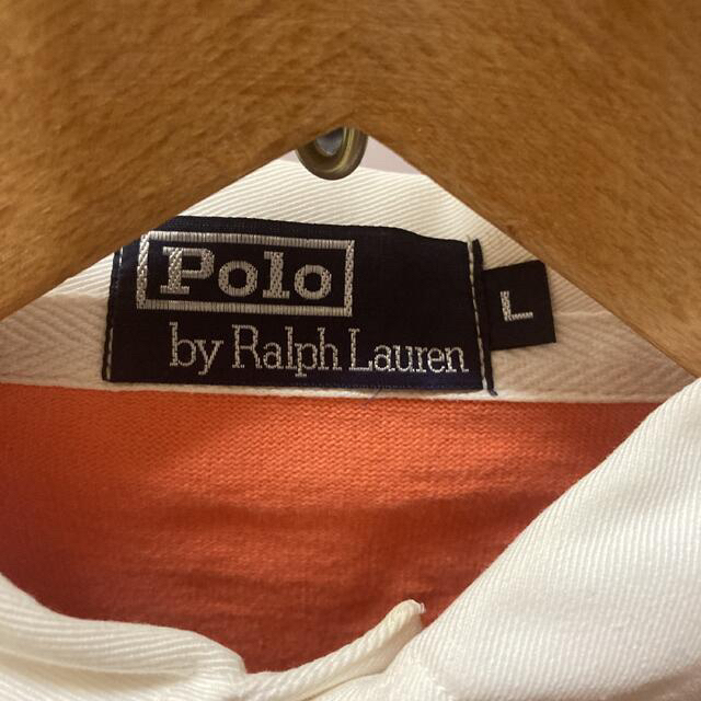 POLO RALPH LAUREN(ポロラルフローレン)の【希少カラーオレンジ】90Sラルフローレンポロシャツラガーシャツラルフローレン メンズのトップス(ポロシャツ)の商品写真