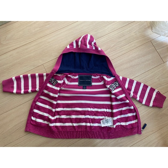 TOMMY HILFIGER(トミーヒルフィガー)のコットンニットパーカー キッズ/ベビー/マタニティのキッズ服女の子用(90cm~)(ジャケット/上着)の商品写真