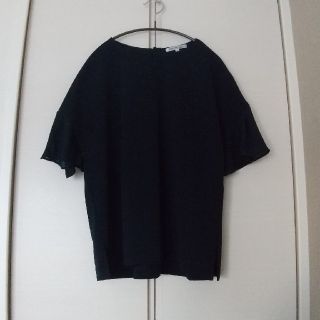 ニジュウサンク(23区)の【美品】23区 カットソー ネイビー Size32(5号相当)(カットソー(半袖/袖なし))