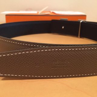 Hermes - 最終お値下げ エルメス ベルト 85 NOIR/ETOUPEの通販 by