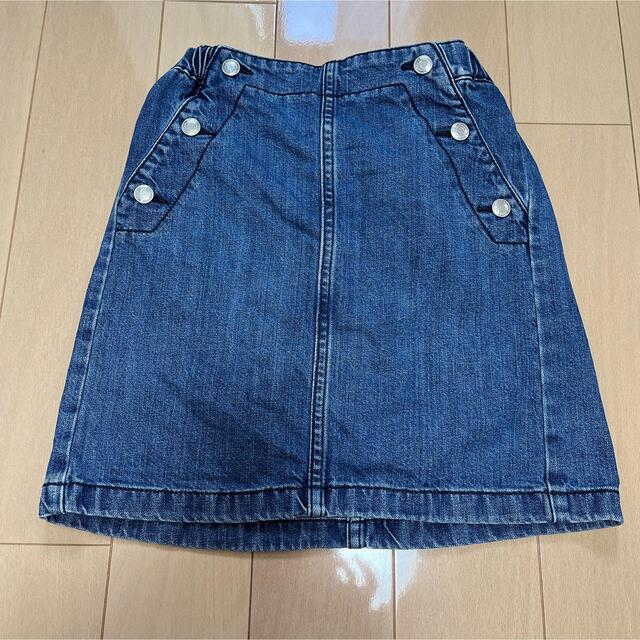 GU(ジーユー)のGU♡デニムスカート140㎝ キッズ/ベビー/マタニティのキッズ服女の子用(90cm~)(スカート)の商品写真