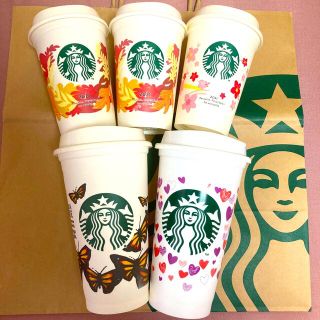 スターバックスコーヒー(Starbucks Coffee)の【スターバックス】リューザブルカップ5個セット(容器)