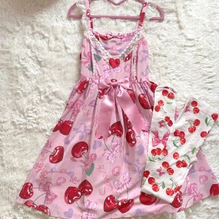 アンジェリックプリティー(Angelic Pretty)のAngelic Pretty ジャンパースカート タイツ セット(ひざ丈ワンピース)