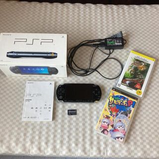 プレイステーションポータブル(PlayStation Portable)のPSP本体　箱・説明書・メモリーカード付き　サルゲッチュPとモンハン2G(携帯用ゲーム機本体)