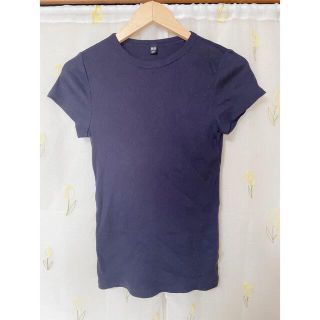 ユニクロ(UNIQLO)のユニクロ Tシャツ ネイビー Lサイズ(Tシャツ(半袖/袖なし))