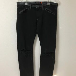 05aw UNDERCOVER アーツ期 レザー切替 クラッシュパンツ