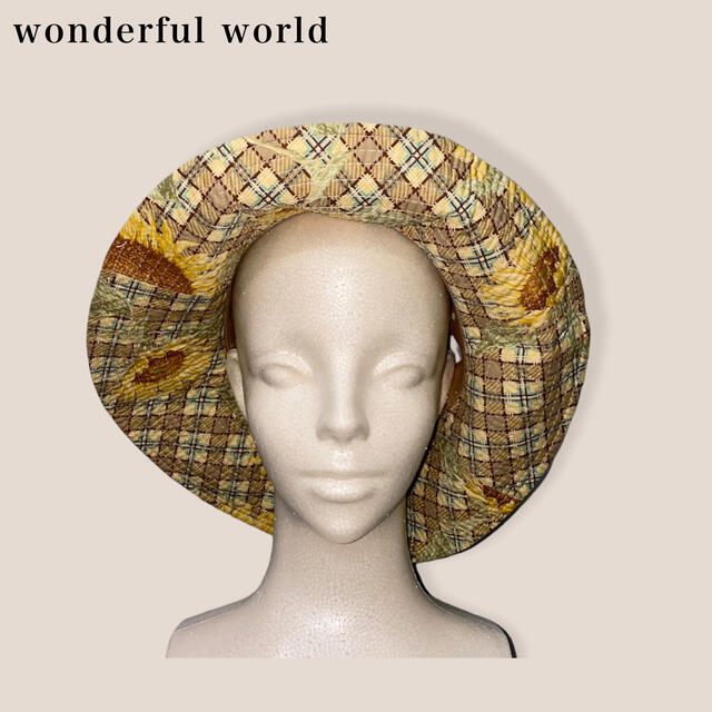 KANEKO ISAO - 【WONDERFUL WORLD】帽子 ひまわり チェック ワンダフル