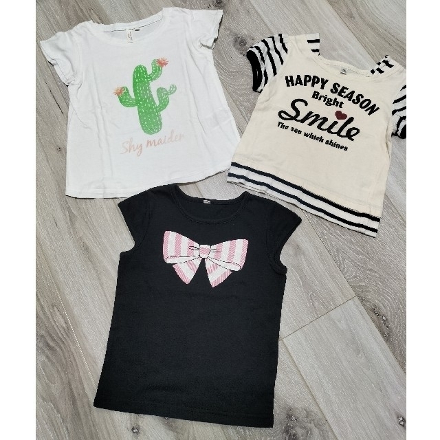 LAGOM(ラーゴム)の値下げ！100　３枚まとめ売り　Tシャツ キッズ/ベビー/マタニティのキッズ服女の子用(90cm~)(Tシャツ/カットソー)の商品写真