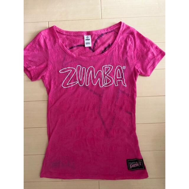 Zumba(ズンバ)のzumbaTシャツPINK スポーツ/アウトドアのトレーニング/エクササイズ(その他)の商品写真