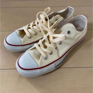 コンバース(CONVERSE)のCONVERSE コンバース ローカット ホワイト  生成り 24.5センチ(スニーカー)