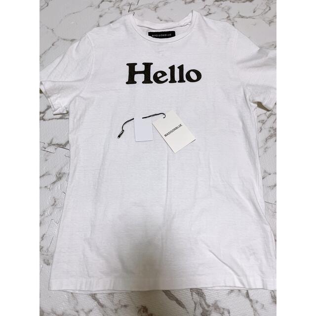 MADISONBLUE(マディソンブルー)のマディソンブルー　HELLO Tシャツ　01 レディースのトップス(Tシャツ(半袖/袖なし))の商品写真