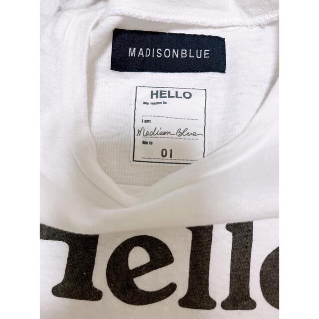 MADISONBLUE(マディソンブルー)のマディソンブルー　HELLO Tシャツ　01 レディースのトップス(Tシャツ(半袖/袖なし))の商品写真