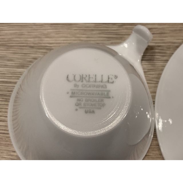 コレール　CORELLE　カップ＆ソーサー　ホワイト　5客セット