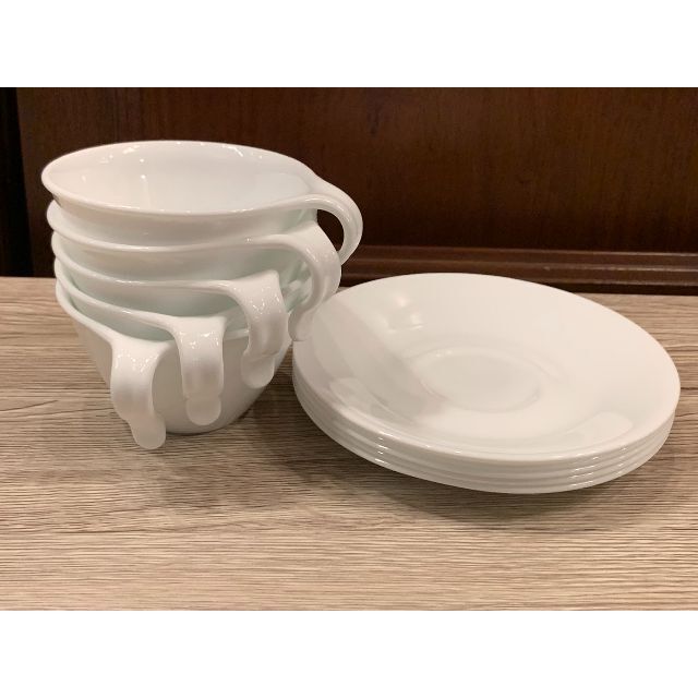 コレール　CORELLE　カップ＆ソーサー　ホワイト　5客セット