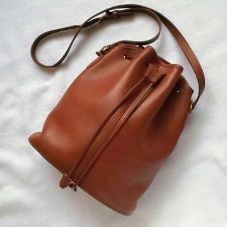 コーチ(COACH)のCOACH 希少USA製オールドコーチ ショルダーバッグ ブラウン 巾着 バケツ(ショルダーバッグ)