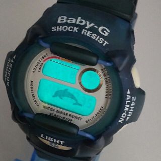 ベビージー(Baby-G)のBaby-G 370 イルクジ カスタム染色ブルー💙(腕時計)