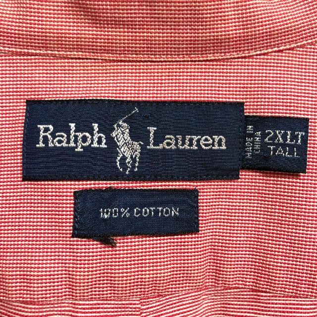 Ralph Lauren(ラルフローレン)のj49 US古着 ラルフローレン BD長袖シャツ 刺繍ロゴ ビッグサイズ メンズのトップス(シャツ)の商品写真