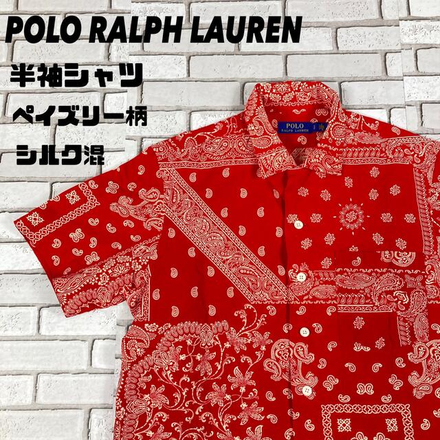 POLO RALPH LAUREN シルク混 シャツ ペイズリー柄 アロハ