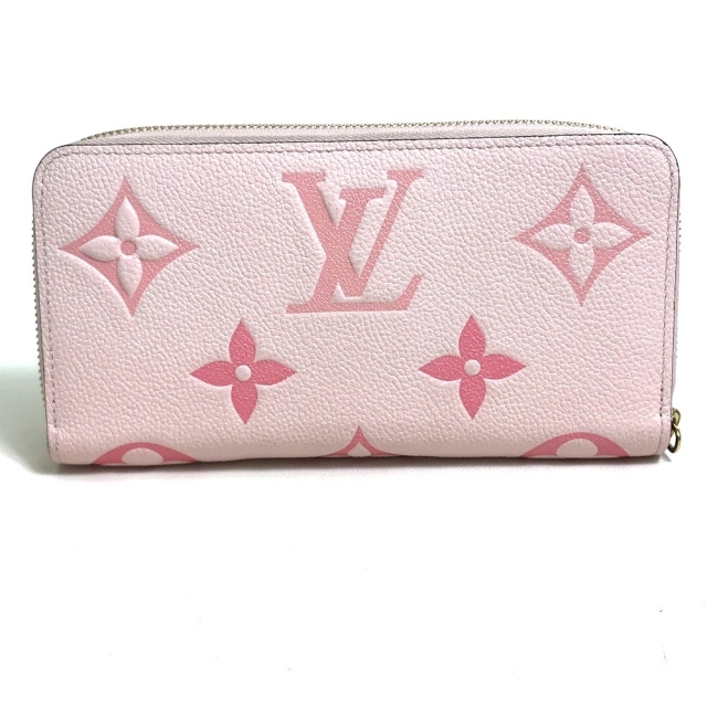 LOUIS VUITTON(ルイヴィトン)のルイヴィトン LOUIS VUITTON バイ・ザ・プール M80403 モノグラムアンプラント ジッピーウォレット 長財布 モノグラムアンプラントレザー ブトンドローズ ピンク レディースのファッション小物(財布)の商品写真