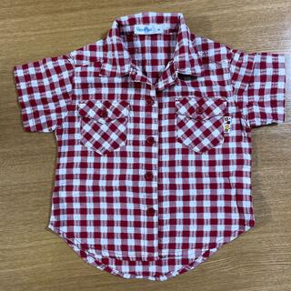 Von Pipi 赤チェックシャツ　95(Tシャツ/カットソー)