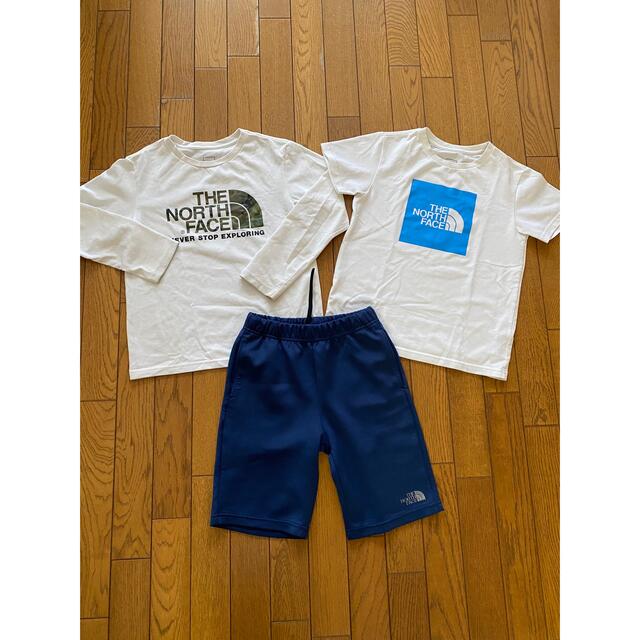 THE NORTH FACE(ザノースフェイス)のTHE NORTH FACE 140cm Tシャツ　ロンT　ハーフパンツ キッズ/ベビー/マタニティのキッズ服男の子用(90cm~)(Tシャツ/カットソー)の商品写真