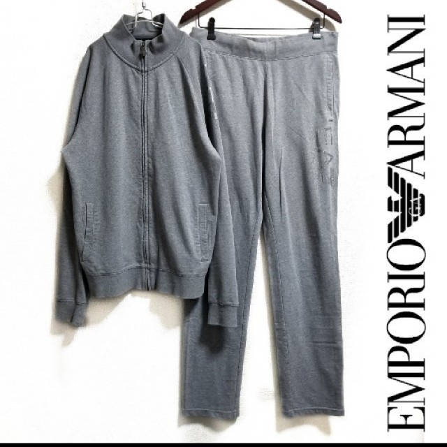 Emporio Armani(エンポリオアルマーニ)のEMPORIO ARMANI スウェット セットアップ  グレー メンズのトップス(スウェット)の商品写真