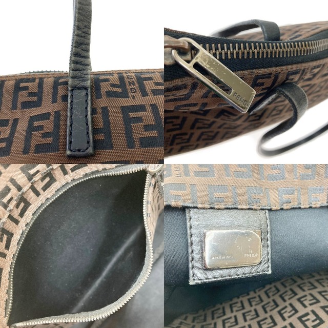 〇〇FENDI フェンディ ズッカ ハンドバッグ  2305.8BH022.029 ブラウン ヴィンテージ 現状渡し