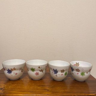 タチキチ(たち吉)の【長期保管品・未使用】京都 たち吉 雲錦柄 お湯呑み４客セット 桜 紅葉(食器)