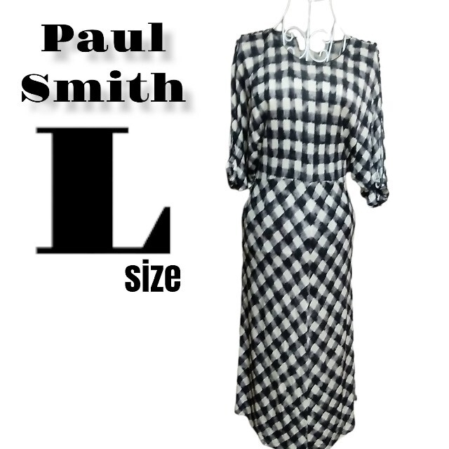 Paul Smith(ポールスミス)のポールスミス　ロングワンピース　総柄　40/Lサイズ レディースのワンピース(ロングワンピース/マキシワンピース)の商品写真