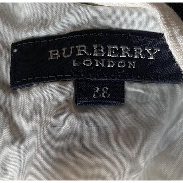 BURBERRY(バーバリー)のバーバリーロンドン　白黒　ボーダー　ワンピース 38 レディースのワンピース(ミニワンピース)の商品写真