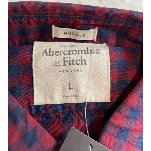 Abercrombie&Fitch(アバクロンビーアンドフィッチ)のアバクロ&フィッチ　半袖シャツ　コットン　Lサイズ メンズのトップス(シャツ)の商品写真