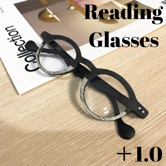ナチュラルネイビー リーディンググラス 老眼鏡 おしゃれ ユニセックス メガネ 眼鏡 R1B1 通販