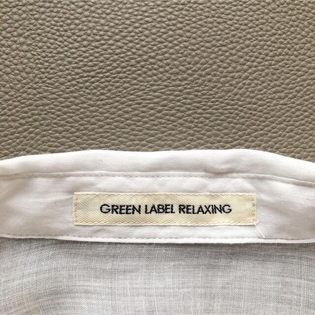 UNITED ARROWS green label relaxing(ユナイテッドアローズグリーンレーベルリラクシング)の264グリーンレーベルリラクシング リネン100％涼しげワイドシルエットシャツ白 レディースのトップス(シャツ/ブラウス(長袖/七分))の商品写真