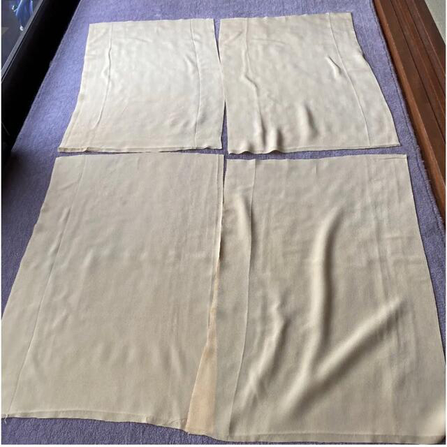着物生地　クリーム色　たまご色　古布　解きはぎれ　ハンドメイド素材 ハンドメイドの素材/材料(生地/糸)の商品写真