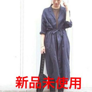 ユニクロ(UNIQLO)の新品未使用　ユニクロ　コットンリネン　ロングシャツ　　ワンピース　M(ロングワンピース/マキシワンピース)