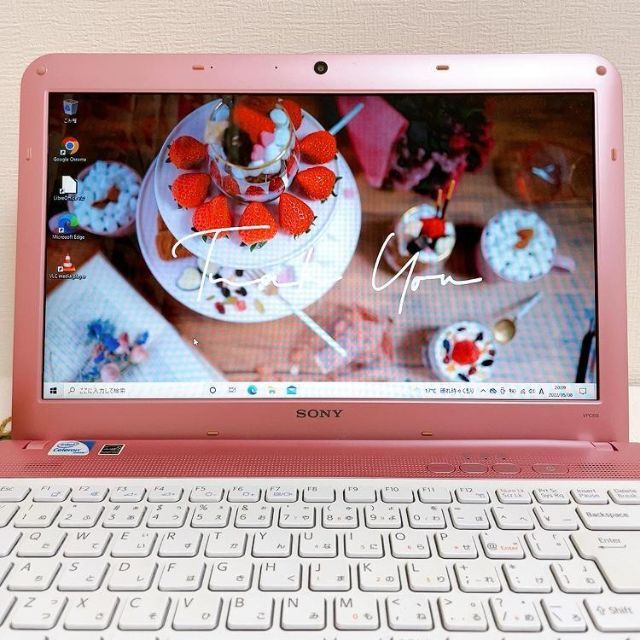 かわいい♪人気のSONYVAIOのダイヤ柄ピンクノートパソコン