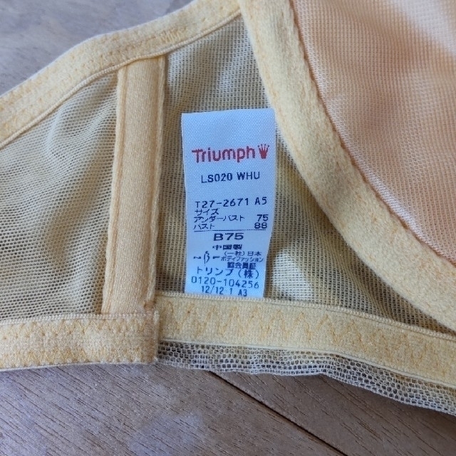 Triumph(トリンプ)の【新品】トリンプ　ブラジャー＆ショーツ　B75/Ｌ レディースの下着/アンダーウェア(ブラ&ショーツセット)の商品写真