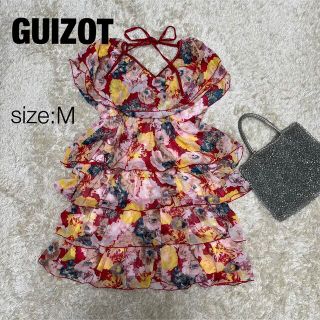 GUIZOT ギゾー　花柄　ワンピース(ミニワンピース)