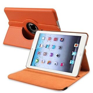 iPad mini/mini2/mini3 共用 オレンジ 360度回転 ケース(iPadケース)