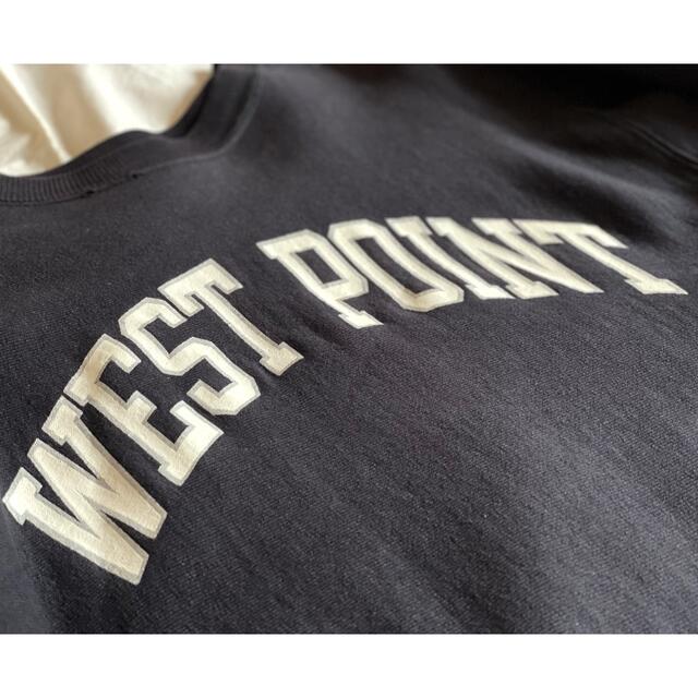 Champion(チャンピオン)の激レア！80sチャンピオン WEST POINT ブラックリバースウィーブ XL メンズのトップス(スウェット)の商品写真