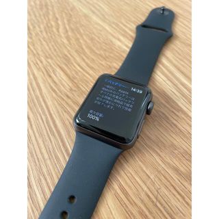 アップルウォッチ(Apple Watch)のApple Watch Series 3 38mm バッテリー 100%(腕時計(デジタル))