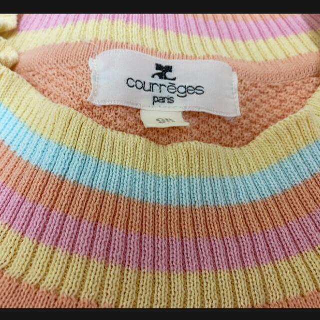 Courreges(クレージュ)の最終値下げCourregesクレージュ フレンチスリーブトリムサマーニット レディースのトップス(ニット/セーター)の商品写真