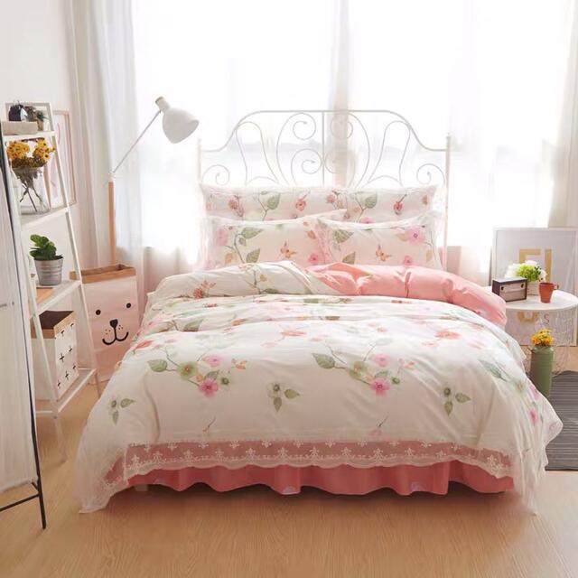 コットン100%寝具カバーセット掛け布団カバーベッドスカート枕カバー ... コットン100%寝具カバーセット掛け布団カバーベッドスカート枕カバーセット綿