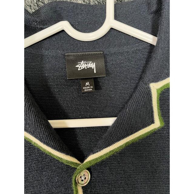 STUSSY(ステューシー)のstussy stripe Edge knit Shirt Mサイズ メンズのトップス(カーディガン)の商品写真