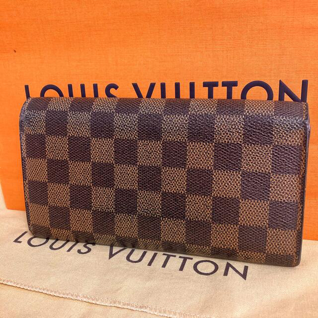 LOUIS VUITTON(ルイヴィトン)の【最終値下げ】★美品★ルイヴィトン ダミエ エベヌ ポルトフォイユサラ 長財布 メンズのファッション小物(長財布)の商品写真